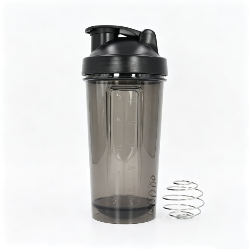 Novo design de coqueteleira de proteína de 500ml em plástico com esfera misturadora de aço inoxidável para misturar proteína em pó em atividades esportivas e fitness. 5