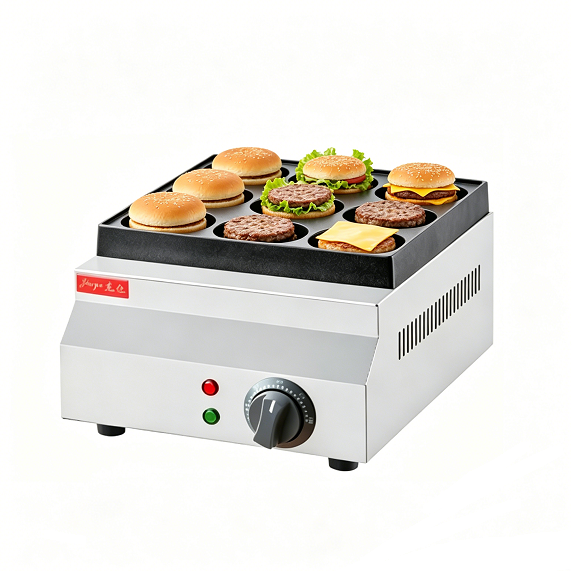 Kaesid Commercial 6/9 Holes Electric Egg Burger Maker – Stainless Steel Telur Burger Machine for Cafés & Food Trucks 3