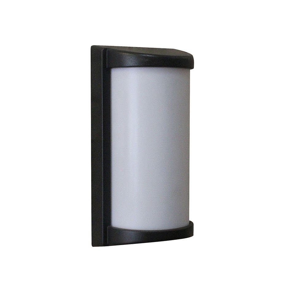 Applique murale extérieure cylindrique allongée moderne, cadre noir avec embouts incurvés, 2 tailles disponibles, noir, blanc, gris, HTD-EW4611 2