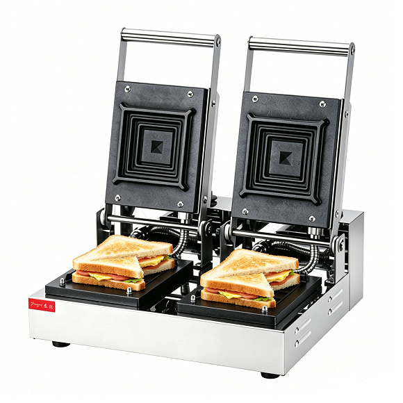 Kaesid Commercial Sandwich Maker | Heavy-Duty Non-Stick Panini Grill for Cafes & Restaurants 1