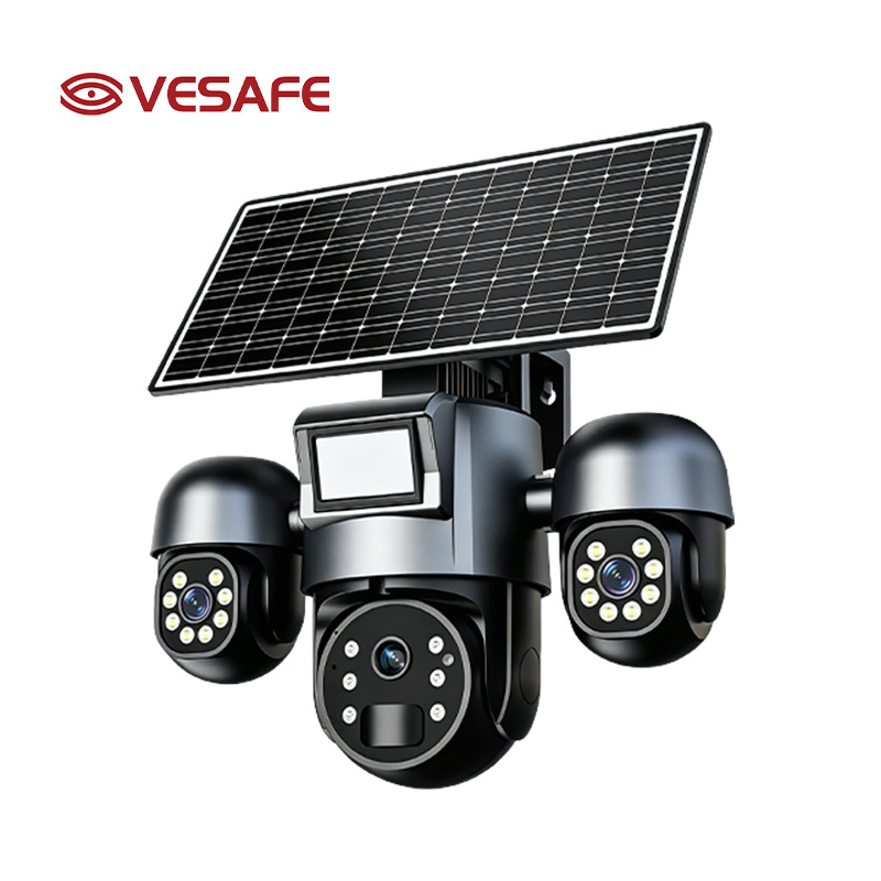 VESAFE Solar Camara Ubox Three Lenses 9MP IP PIR PTZ 4