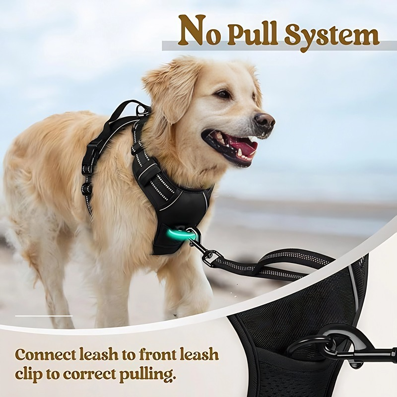 Arnés para perros ROADREIGN-Comfort-Fit de malla transpirable: chaleco suave que evita rozaduras para razas grandes. 8