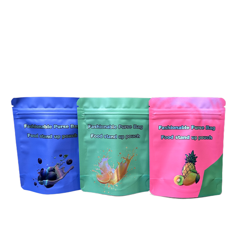 Food Aluminum Foil Stand Up Pouch Custom Print Resealable Zipper Plastic Packaging Bag 7