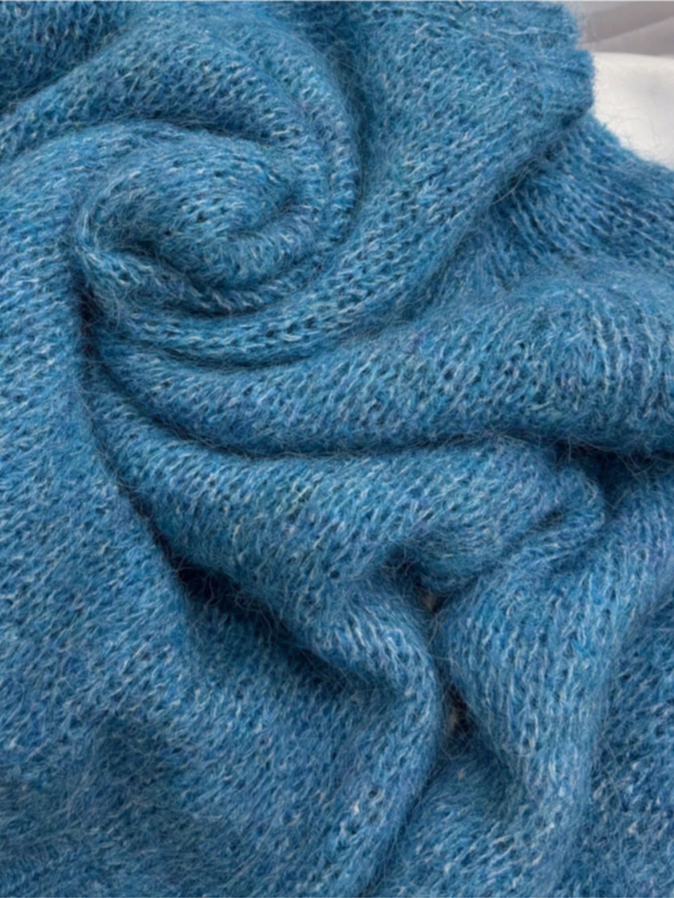 Fan Flo Damenstrickwaren, einfarbiger, flauschiger Strickpullover für Damen, schickes, lässig-lässiges Oversize-Strickoberteil 8