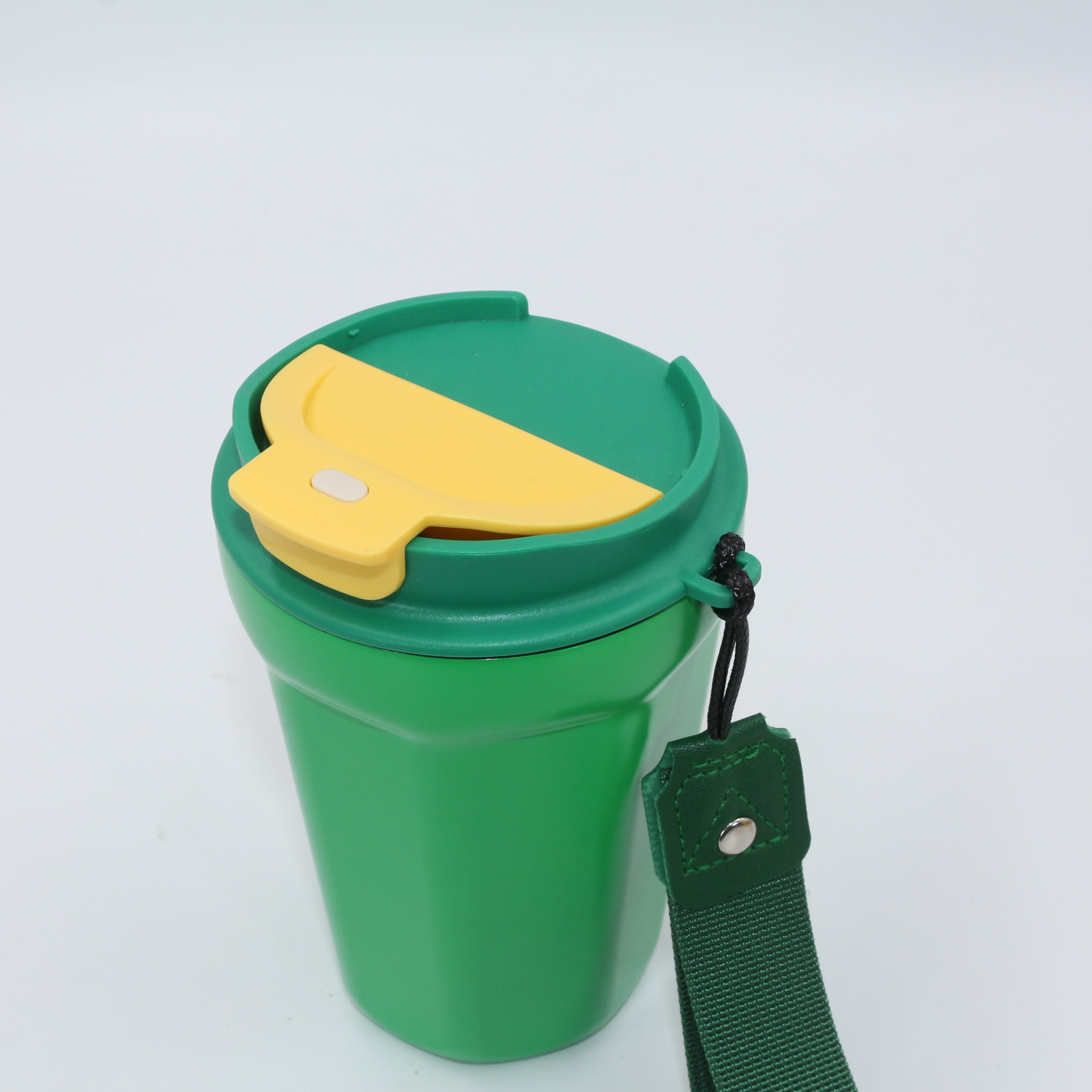 Tazza da viaggio KingLine da 380 ml a doppia parete in acciaio inox 304 | Bicchiere termico portatile a prova di perdite con cordino per uso esterno e quotidiano 4