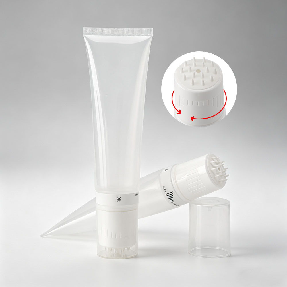 Tube-tête-de-brosse-en-silicone-commutable D40-pour-soin-du-cuir chevelu-vente en gros