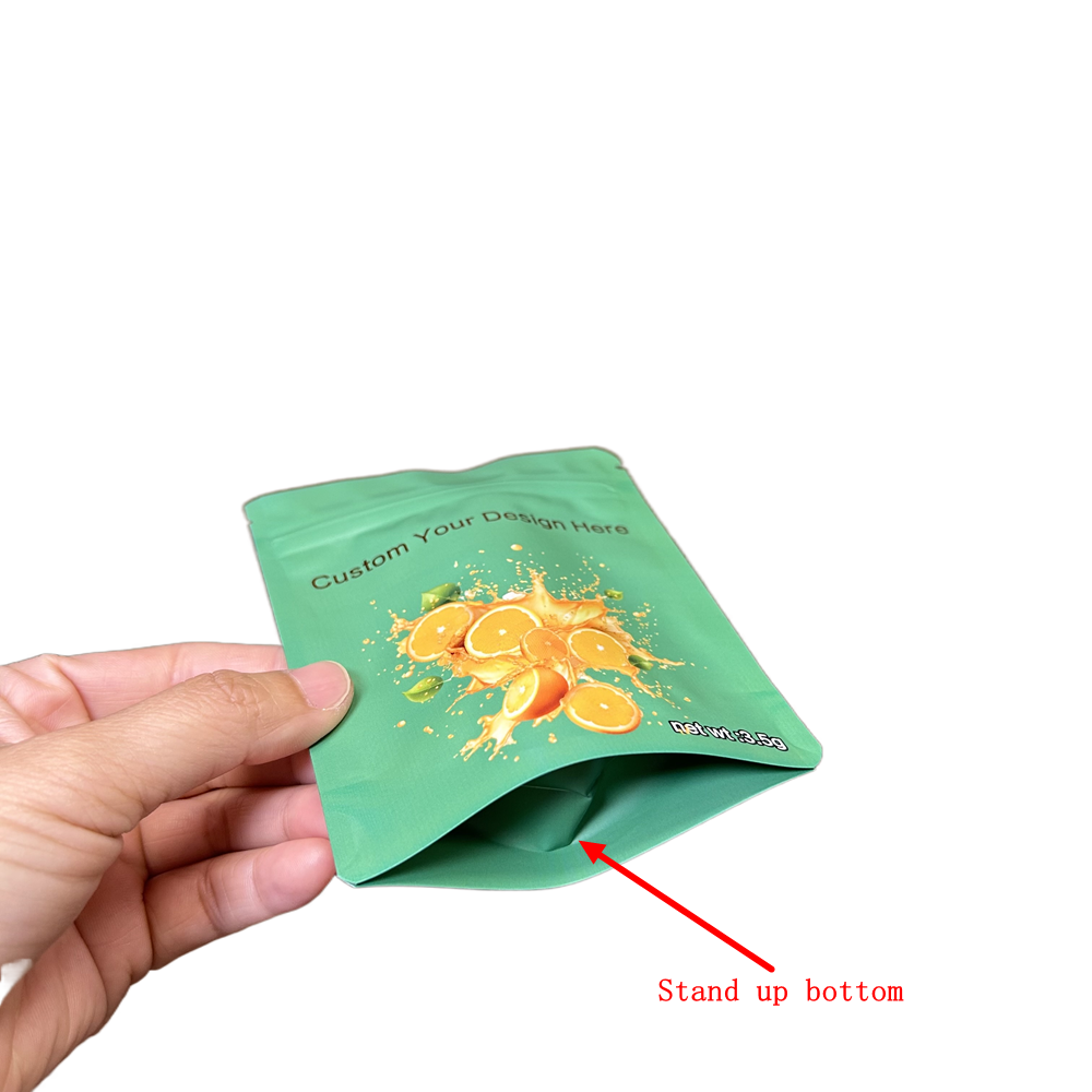 Food Aluminum Foil Stand Up Pouch Custom Print Resealable Zipper Plastic Packaging Bag 4