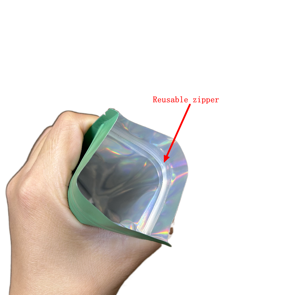 Food Aluminum Foil Stand Up Pouch Custom Print Resealable Zipper Plastic Packaging Bag 5