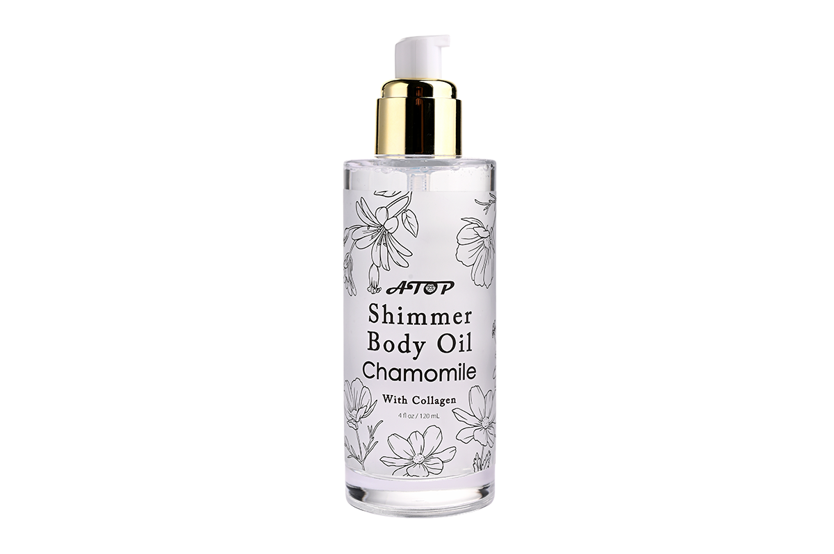 120mL Chamomile Shimmer Body Oil with Collagen - Illuminating Moisturizing Dry Oil for Radiant, Smooth-Looking Skin 3