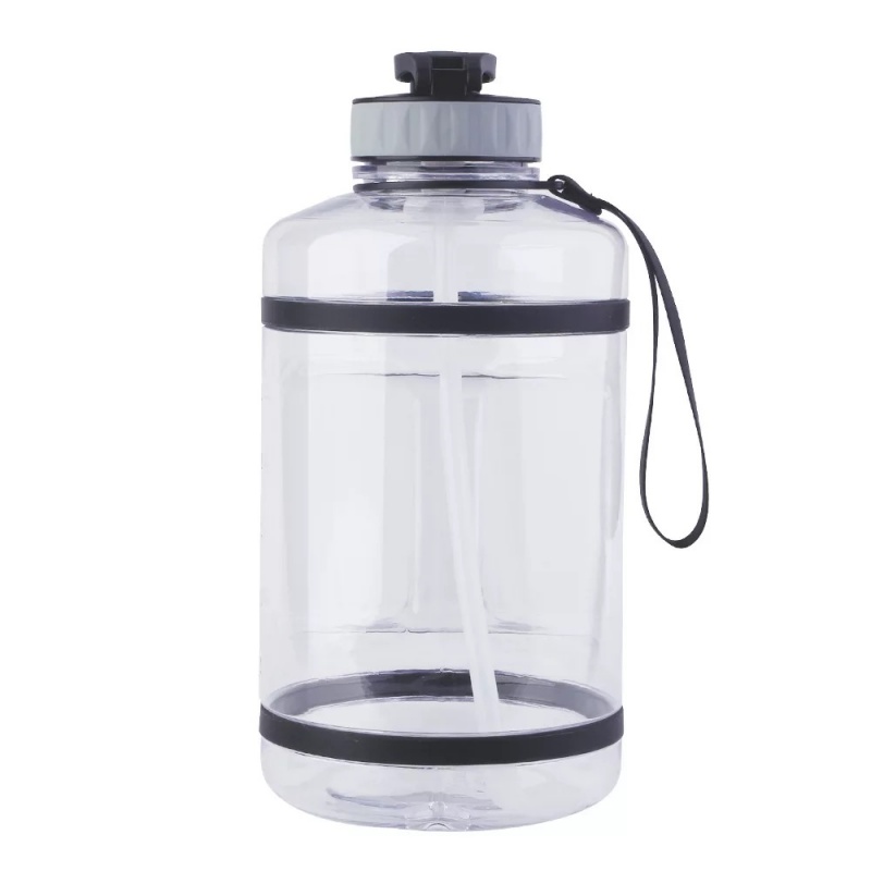 Jarra de água de plástico transparente de grande capacidade (4000 ml) com cordão para canudo e 2 anéis de silicone | Garrafa de água grande para academia e esportes, livre de BPA, em PP, PETG e Tritan, com logotipo personalizado (OEM/ODM). 6