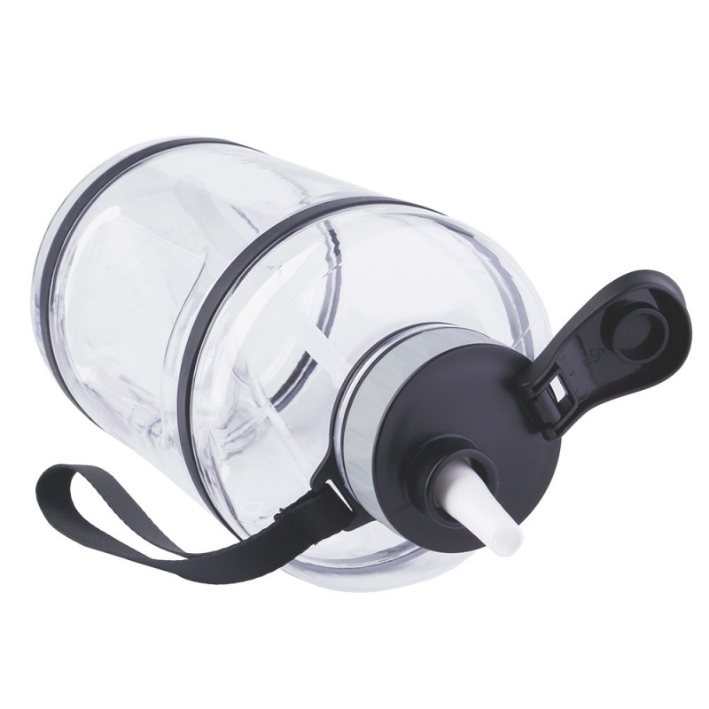 Jarra de água de plástico transparente de grande capacidade (4000 ml) com cordão para canudo e 2 anéis de silicone | Garrafa de água grande para academia e esportes, livre de BPA, em PP, PETG e Tritan, com logotipo personalizado (OEM/ODM). 8
