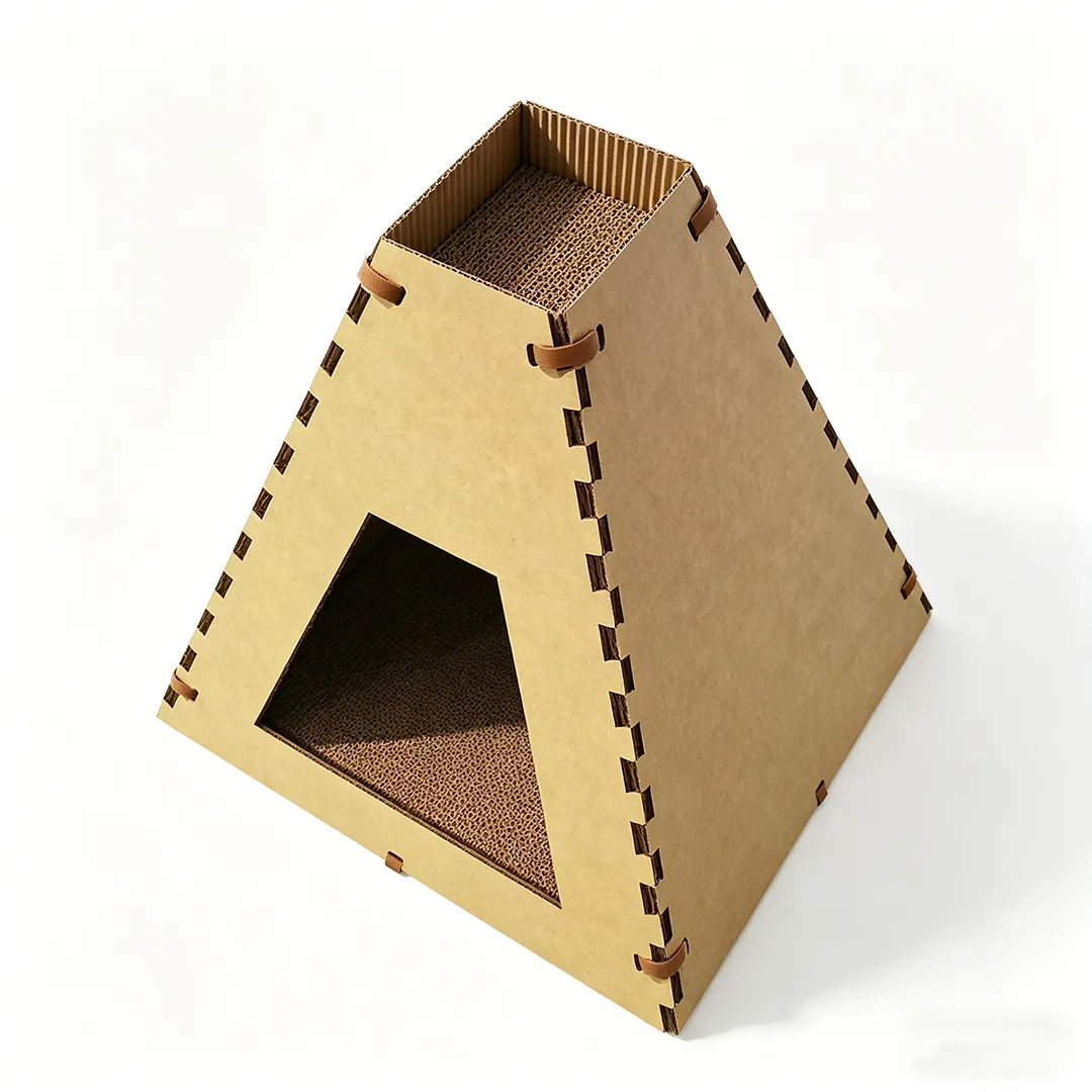 Wholesale Cat Scratch Nest 2-in-1 Tent Shape WW-0027 3