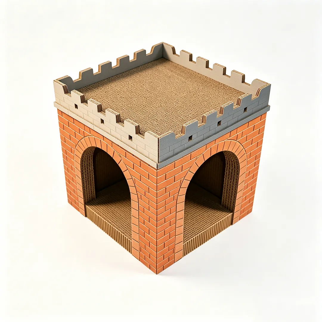 Wholesale Custom Cat Nest Bed Red Brick Castle Cat Scratch WW-0032