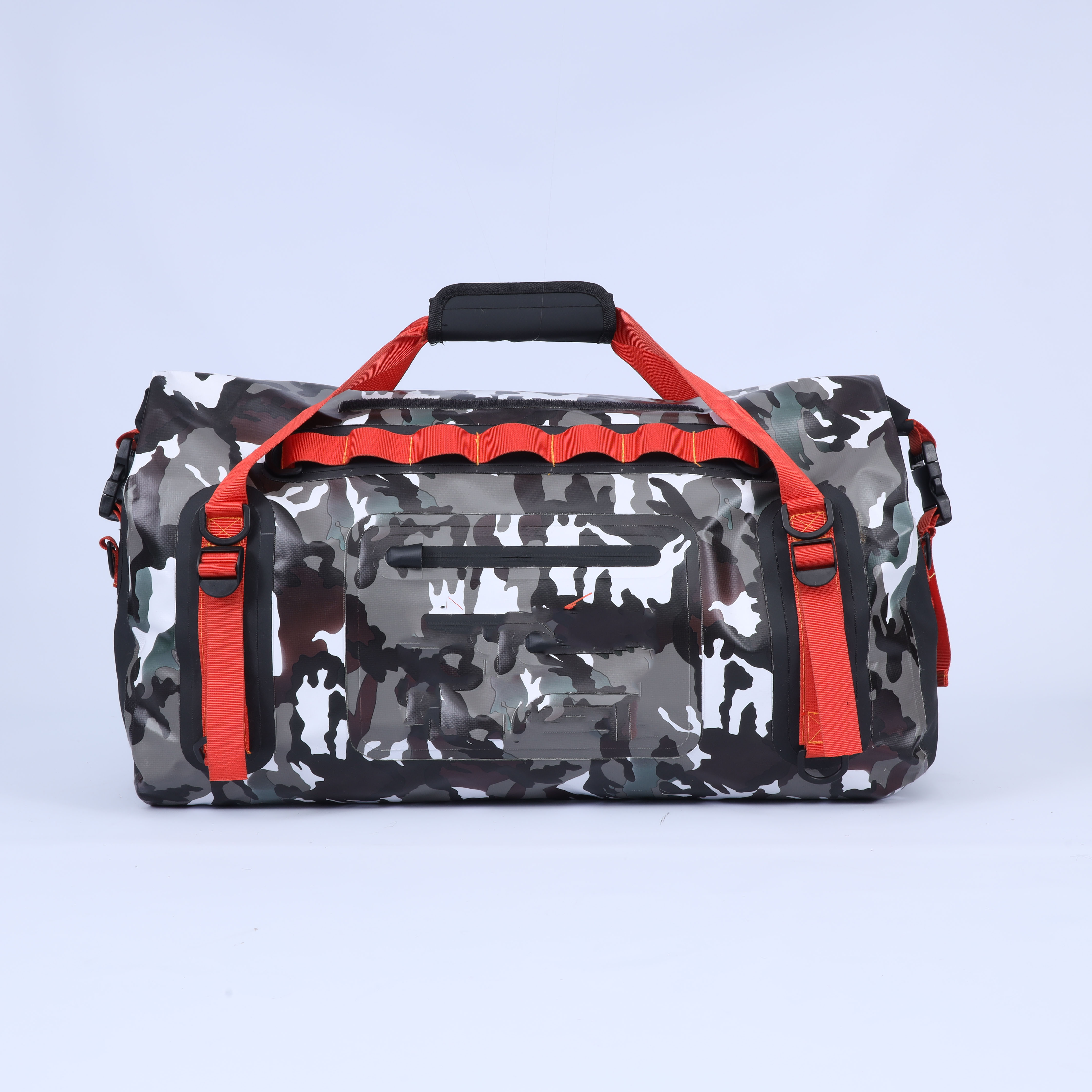 Lightweight Fitness Travel Duffel  Sport Shoe Bag Black Polyester Waterproof Dry Bag With Custom Print 2