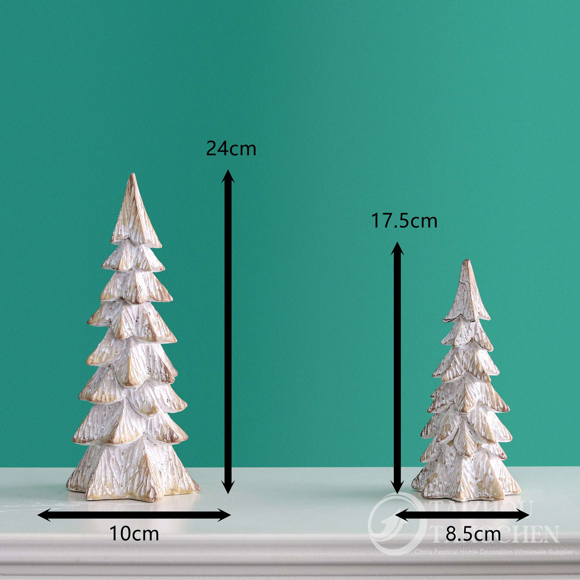Handgefertigtes Schaukelpferd aus Filz und Holz, nordischer Mini-Baum aus Kunstharz, Tischdekoration, rustikale Winterdeko für Zuhause 5