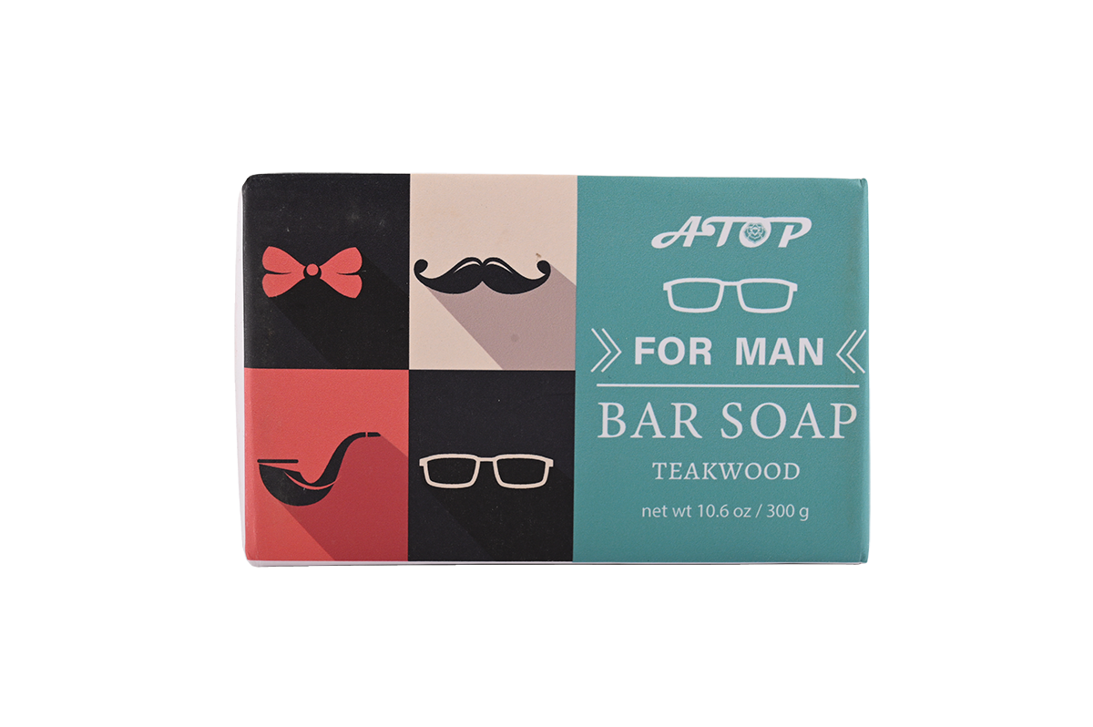 300g Teakwood Soap Bar for Men - Moisturizing Deep Cleansing Bath Soap with Rich Woody Fragrance 2