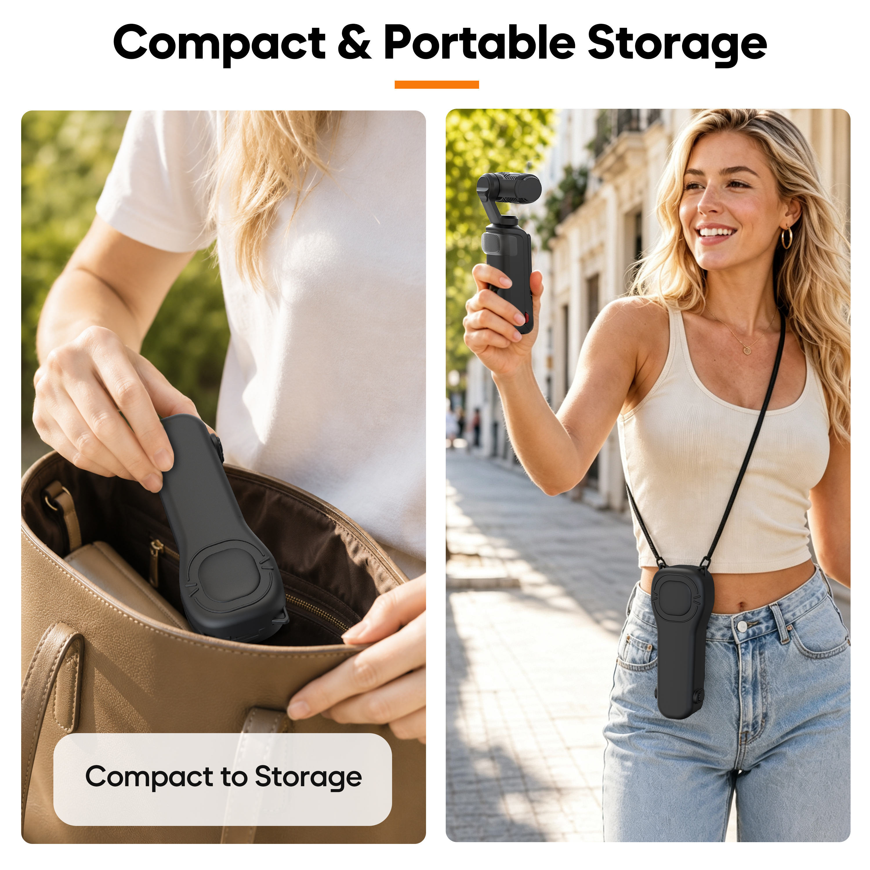 Funda Insta360 Luna Ultra compatible con trípode y varilla de extensión