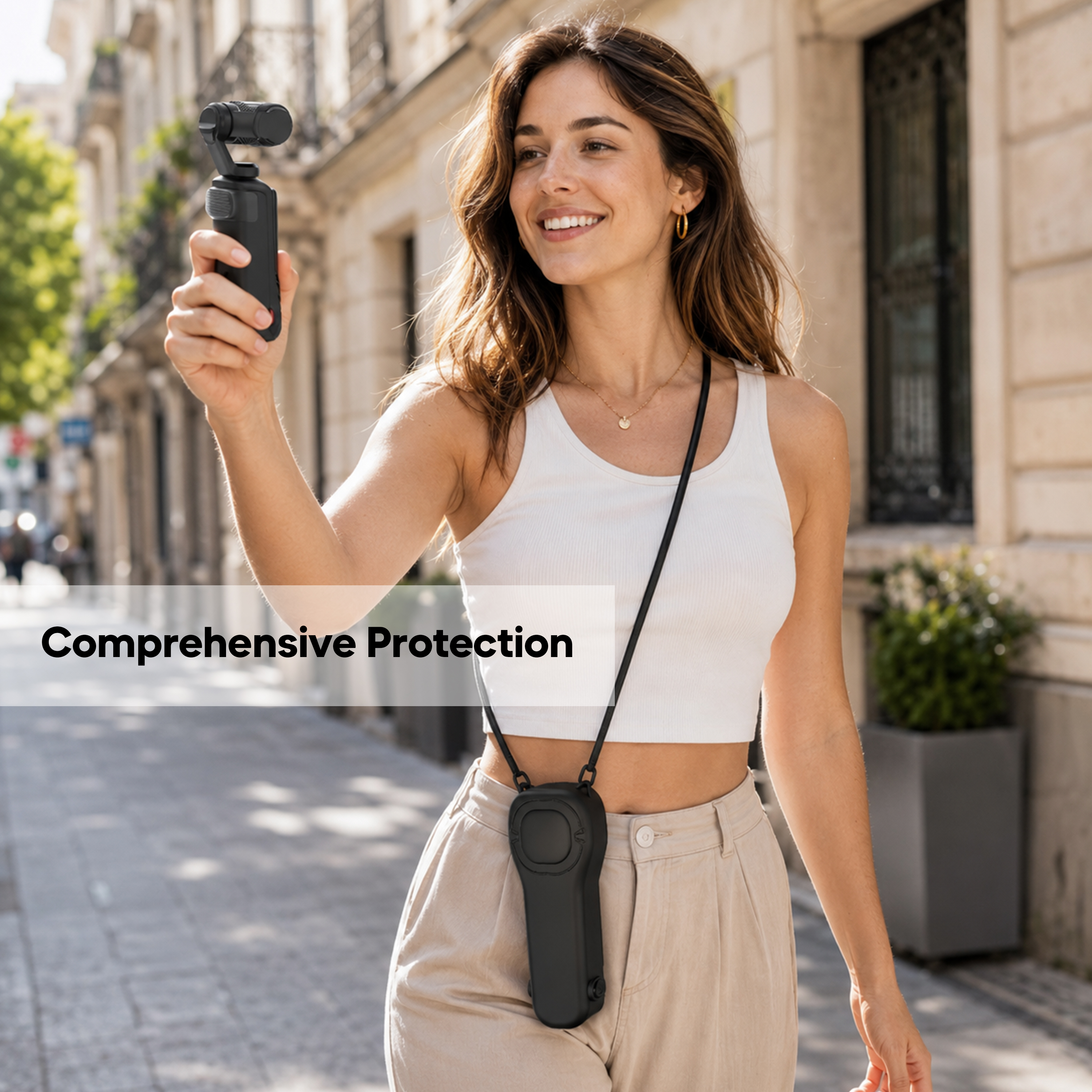 Funda protectora con tapa para acceso rápido a Insta360 Luna Ultra