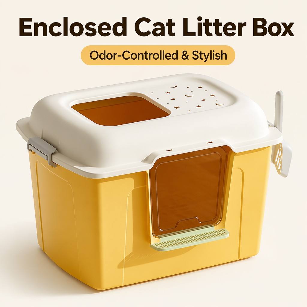 ROADREIGN-The Sanctuary Box — An Extra-Large Semi-Enclosed Litter Tray That Gives Your Cat the Privacy They Crave 1