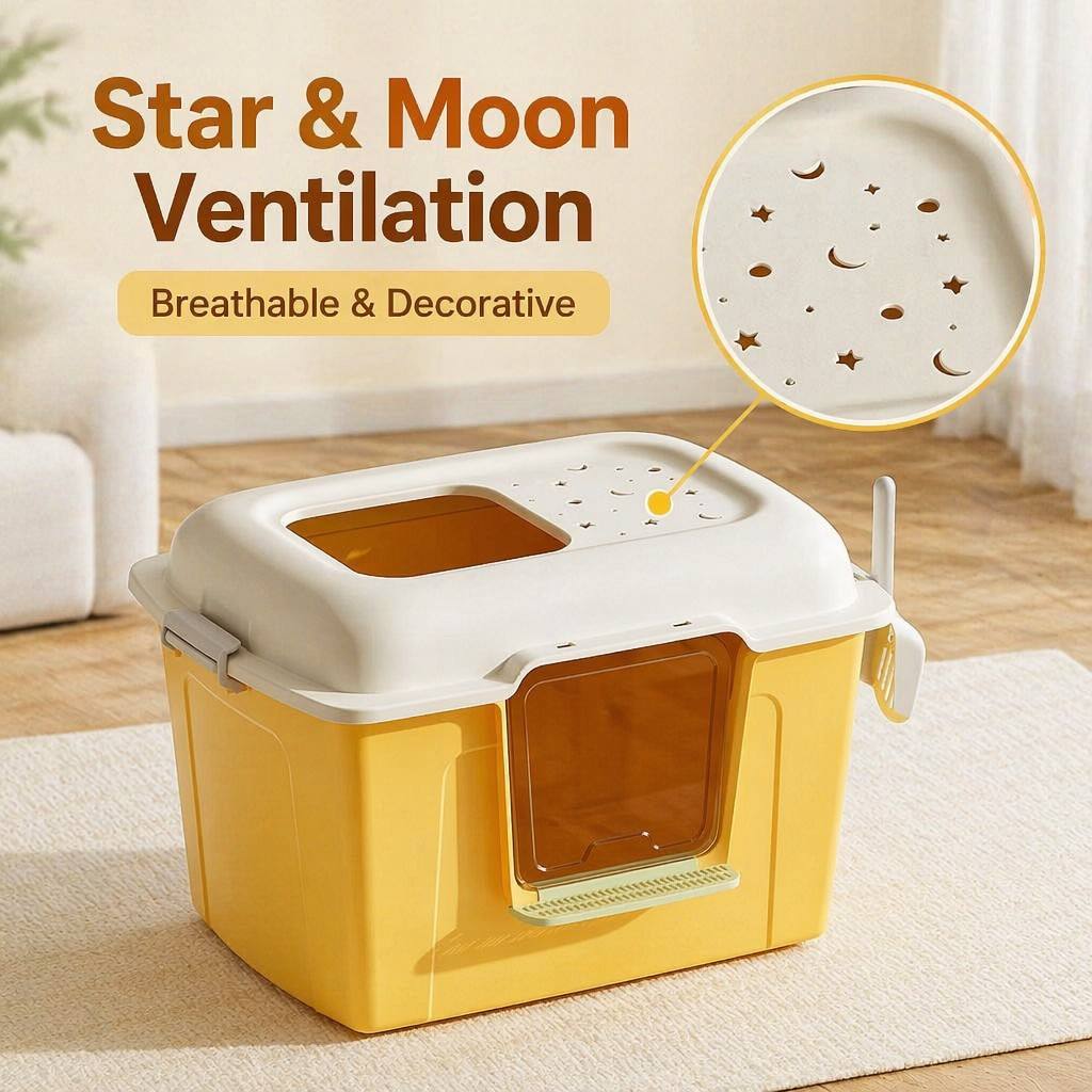 ROADREIGN-The Sanctuary Box — An Extra-Large Semi-Enclosed Litter Tray That Gives Your Cat the Privacy They Crave 2