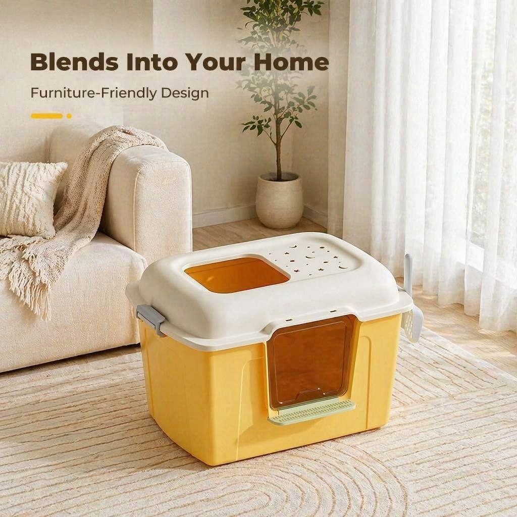 ROADREIGN-The Sanctuary Box — An Extra-Large Semi-Enclosed Litter Tray That Gives Your Cat the Privacy They Crave 6