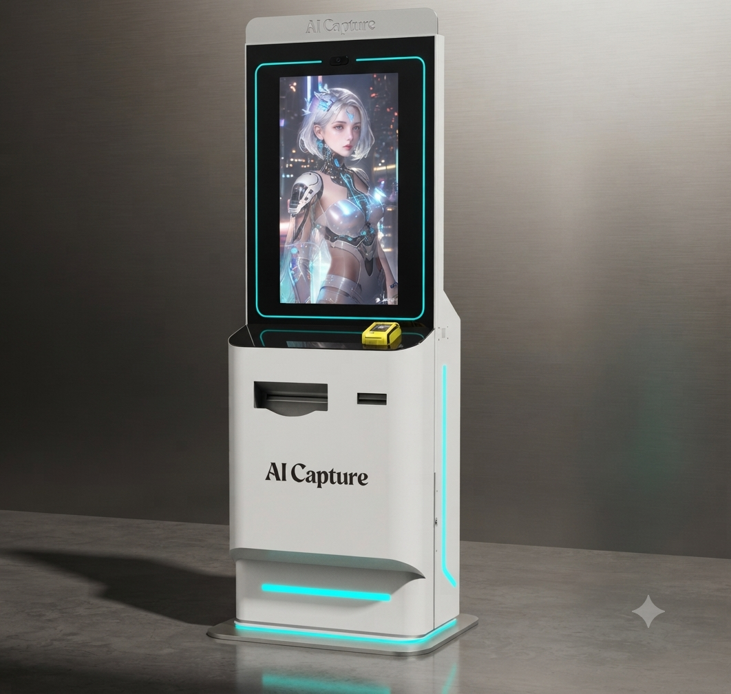 Quiosco fotográfico con IA: El terminal de impresión y retratos de autoservicio con IA definitivo de 32 pulgadas. 1