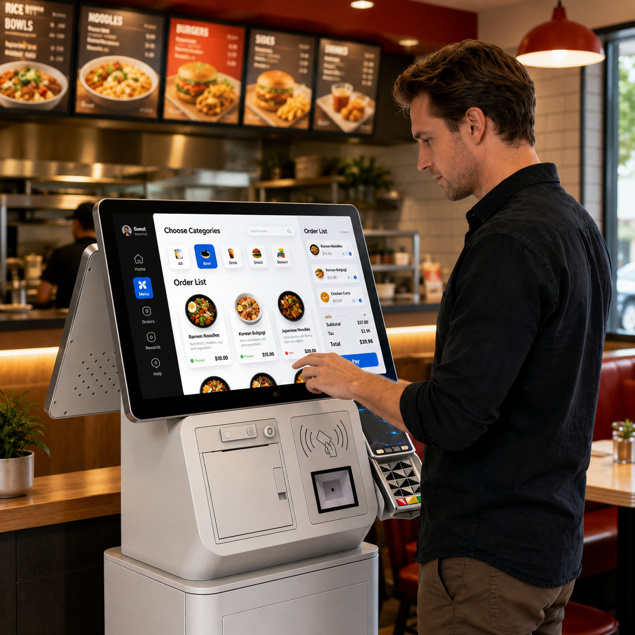 Terminal POS Desktop Layar Sentuh Tahan Lama 15,6 Inci 1