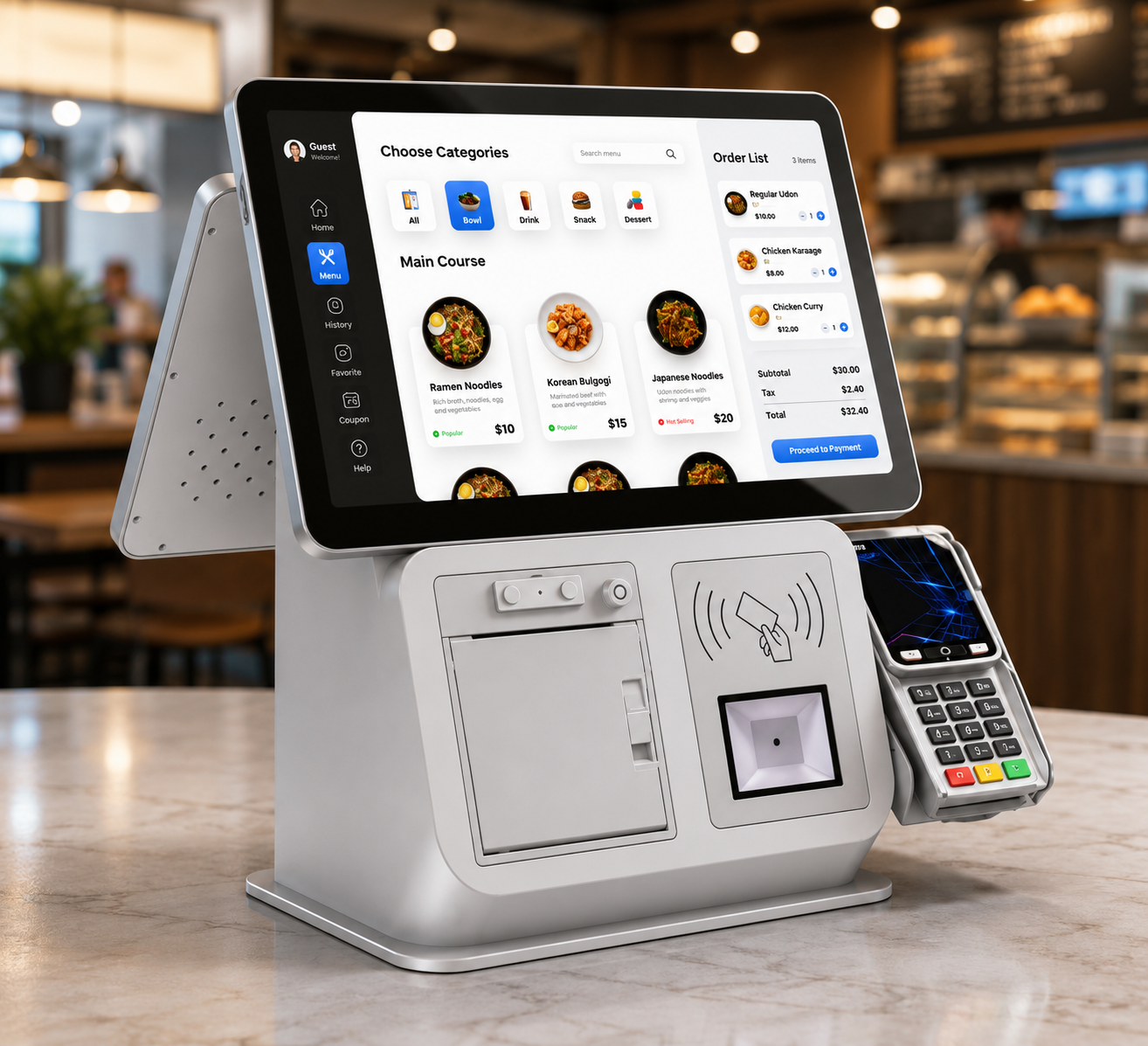 Terminal POS Desktop Layar Sentuh Tahan Lama 15,6 Inci 3