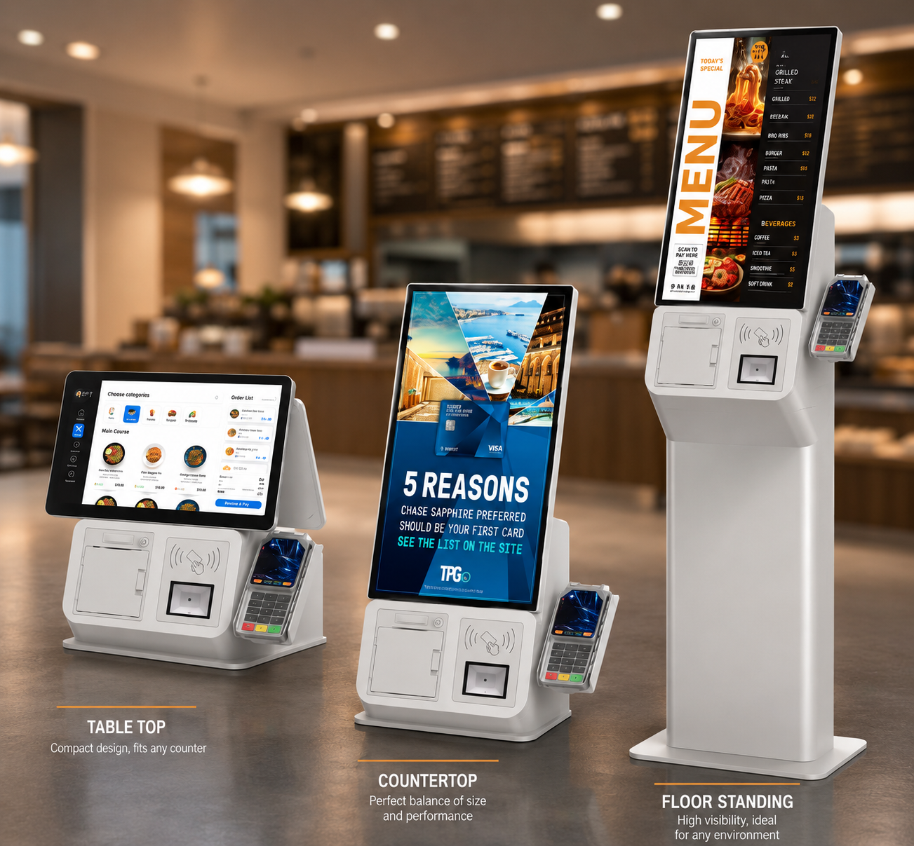 Terminal POS Desktop Layar Sentuh Tahan Lama 15,6 Inci 4