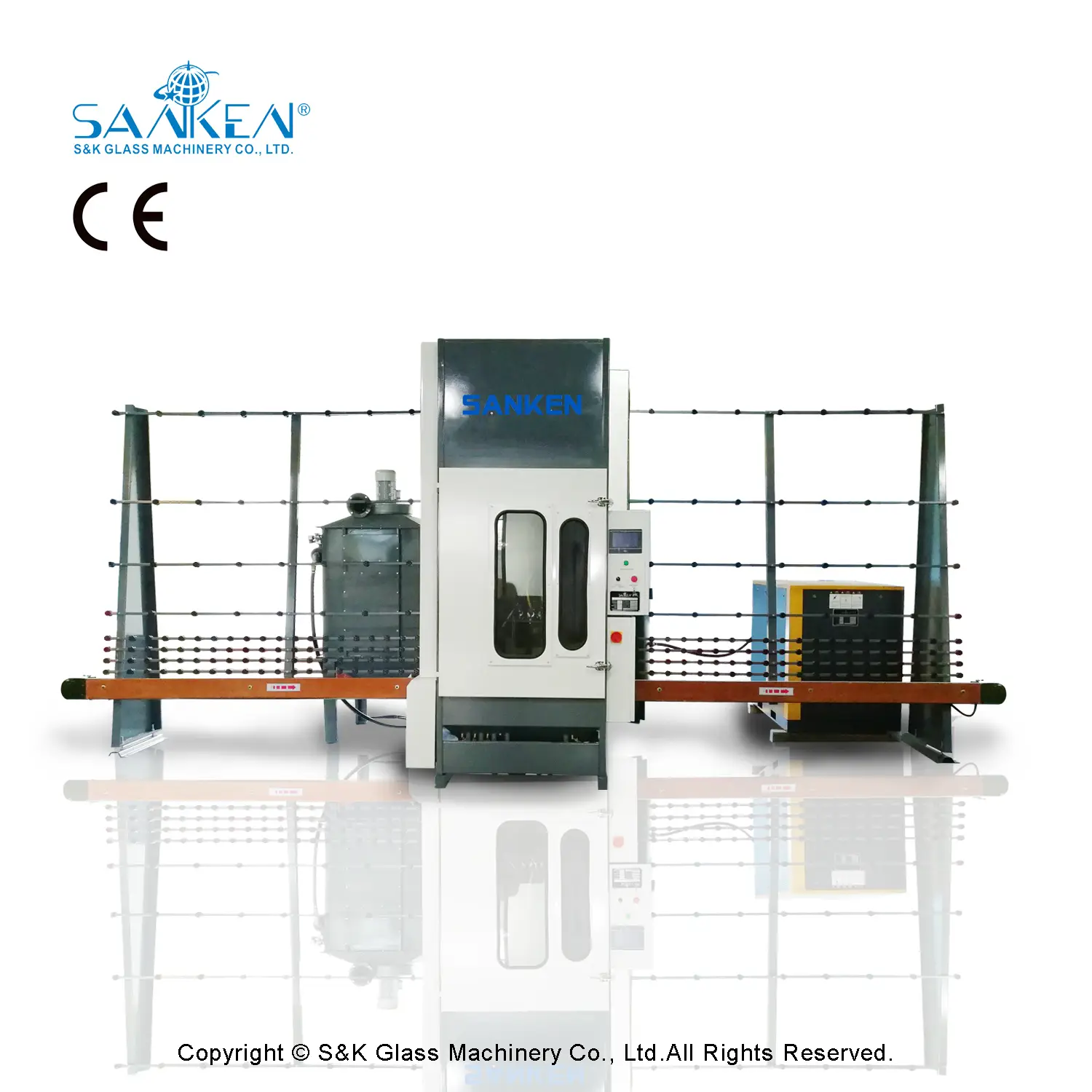 SANKEN Vertical Glass Sand Blasting Machine
