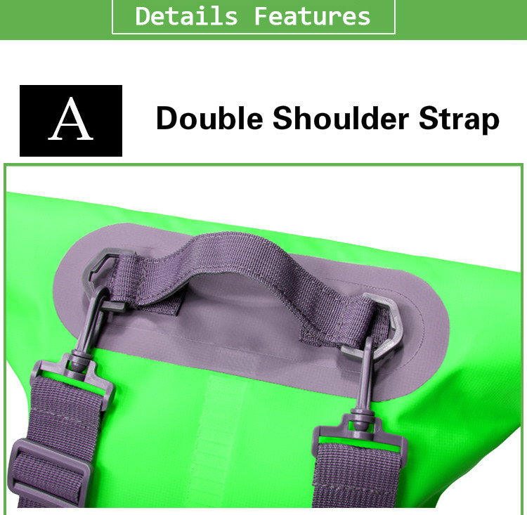 Wholesaler Custom Logo PVC Tarpaulin Outdoor Travel Active Sport Roll Top Waterproof Dry Bag Backpack 8