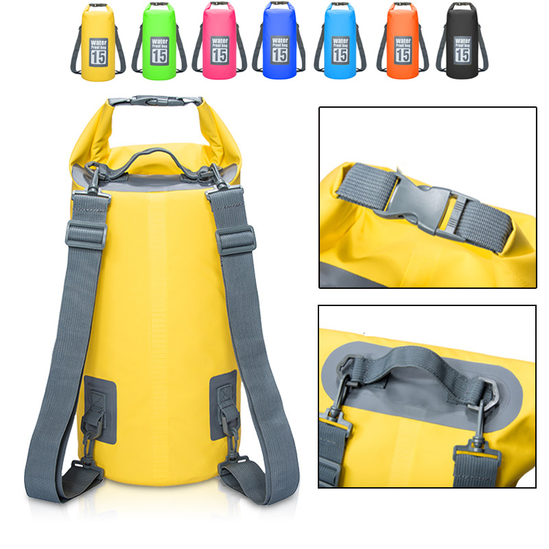 Wholesaler Custom Logo PVC Tarpaulin Outdoor Travel Active Sport Roll Top Waterproof Dry Bag Backpack 3