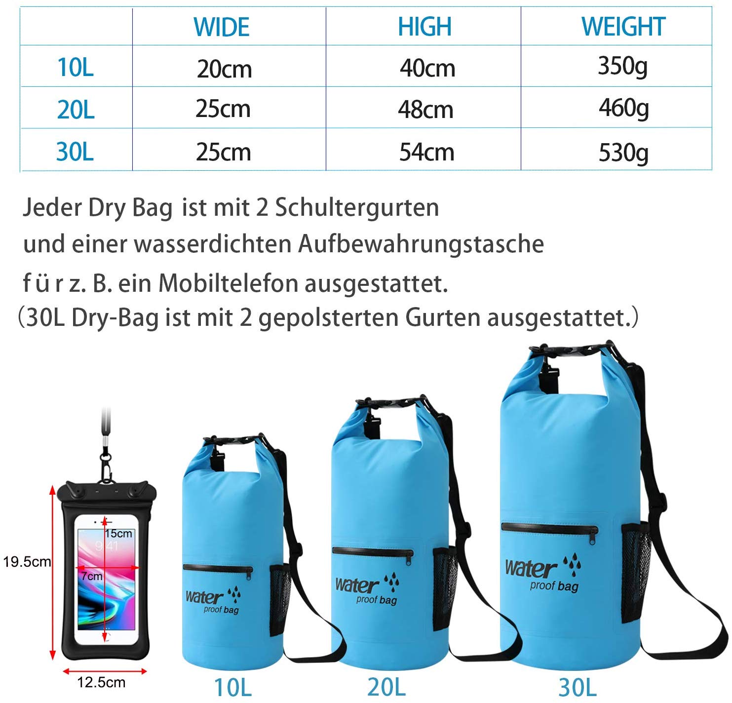 Outdoor Travel Sport Hiking Ocean Pack Water Proof Pvc Ocean Pack 10L Storage Floating Dry Bag Backpack Waterproof Dry Bag 5