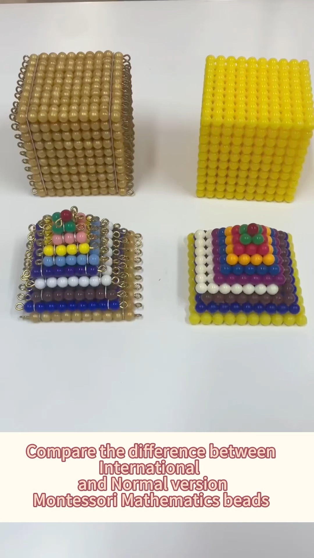 Montessori Beads Side-by-Side: International Version vs. Normal Version — Which One Do You Prefer?