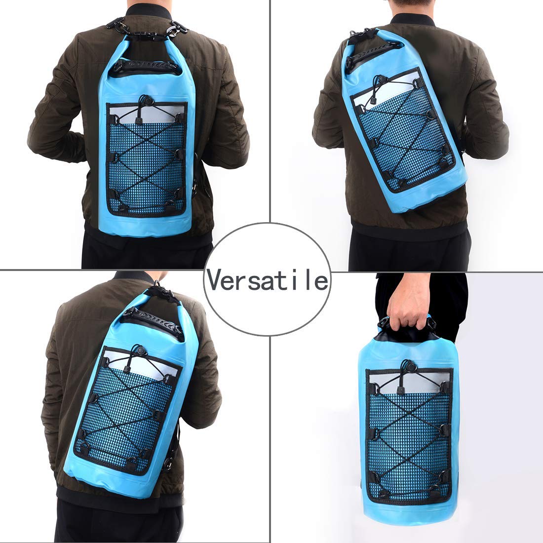 Custom portable outdoor beach swimming pvc water proof waterproof dry bag backpack 3