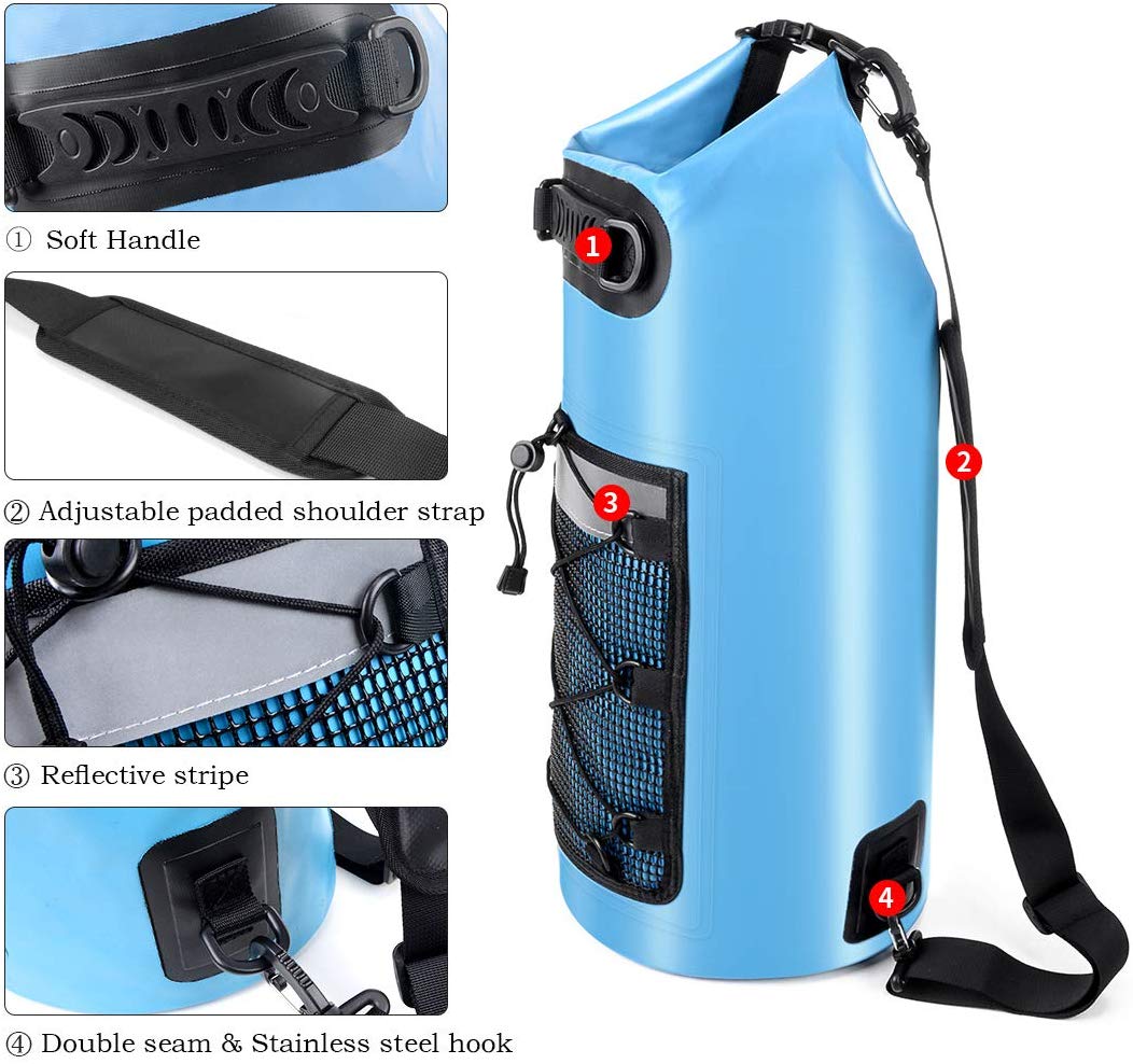 Custom portable outdoor beach swimming pvc water proof waterproof dry bag backpack 5