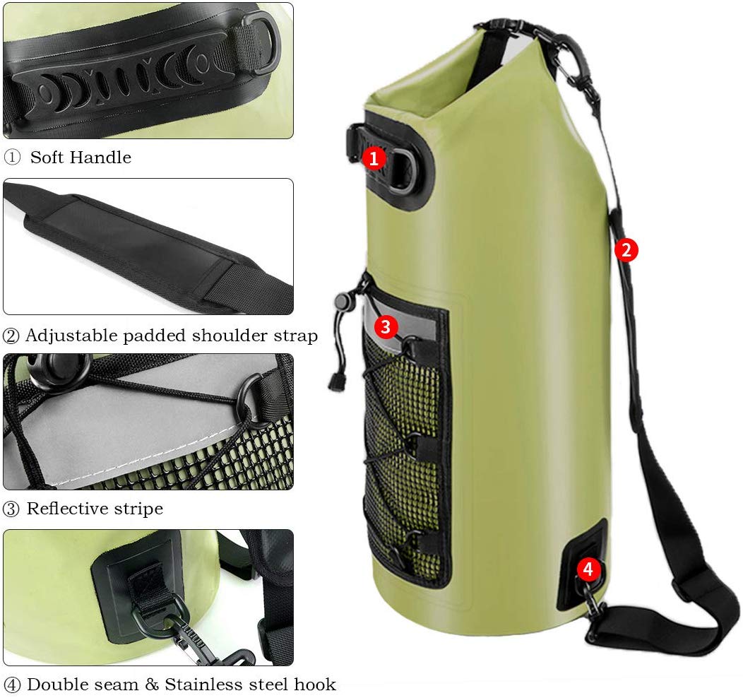 OEM custom print logo 2L 5L 10L 15L 20L TO 150L hiking swim 500d pvc tarpaulin water proof ocean pack drybag waterproof dry bag 4