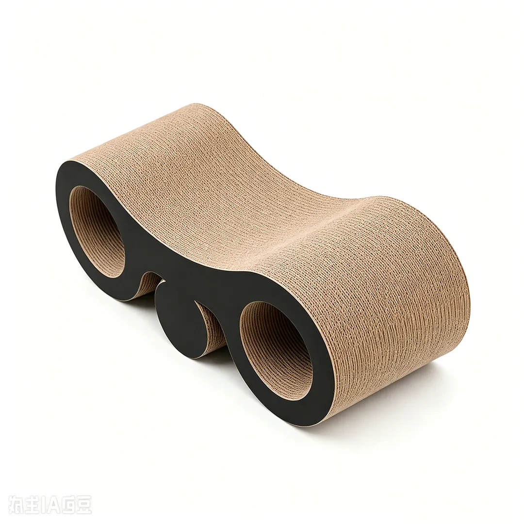 High quality custom telescope shape double barrel cat scratch plate ZB-0160 3