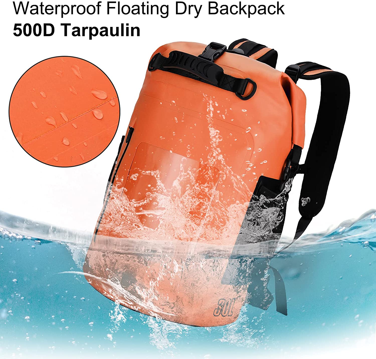 Waterproof Phone Tote Outdoor Beach Backpack Waterproof Pvc Dry Backpack 2