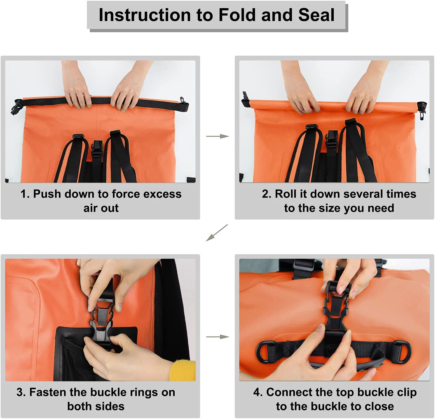 Waterproof Phone Tote Outdoor Beach Backpack Waterproof Pvc Dry Backpack 7