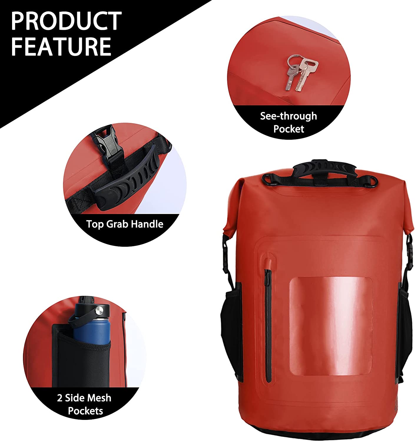 Dropshipping OEM Custom Scuba Diving Beach Dry Bag Backpack 5L TO 150LFloating PVC Waterproof Dry Bag for Outdoor Boating Hiking 6