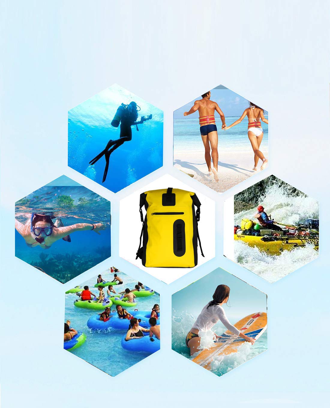Float Drifting Camping Accessories 20L TO 200L  500D PVC Outdoor Hiking Boating Waterproof Backpack Dry Bag 7