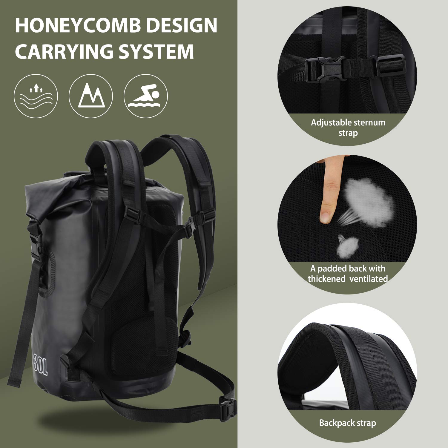 Hot selling beautiful waterproof travel shoulder dry bag backpack for outdoor sport BAGS 6
