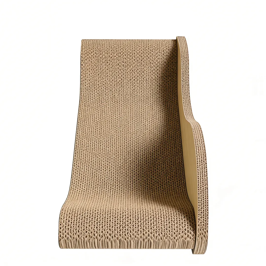 Custom Bulk Imitation Wood Wave Sofa Cat Scratcher ZB-0079 3
