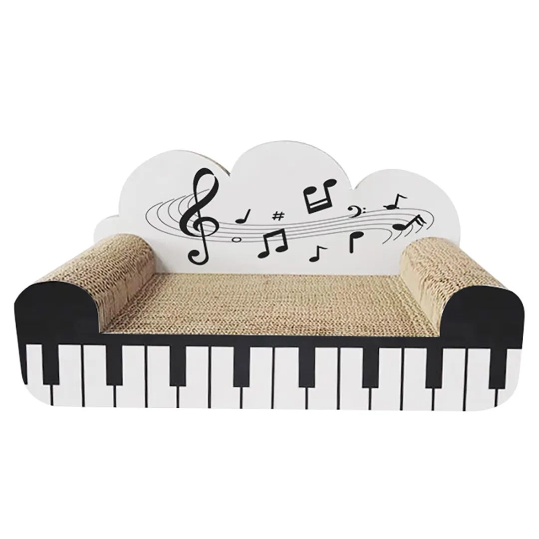 Individuell gestalteter Katzenkratzbaum für Sofas mit Klaviertasten und Musiknoten ZB-0080 1