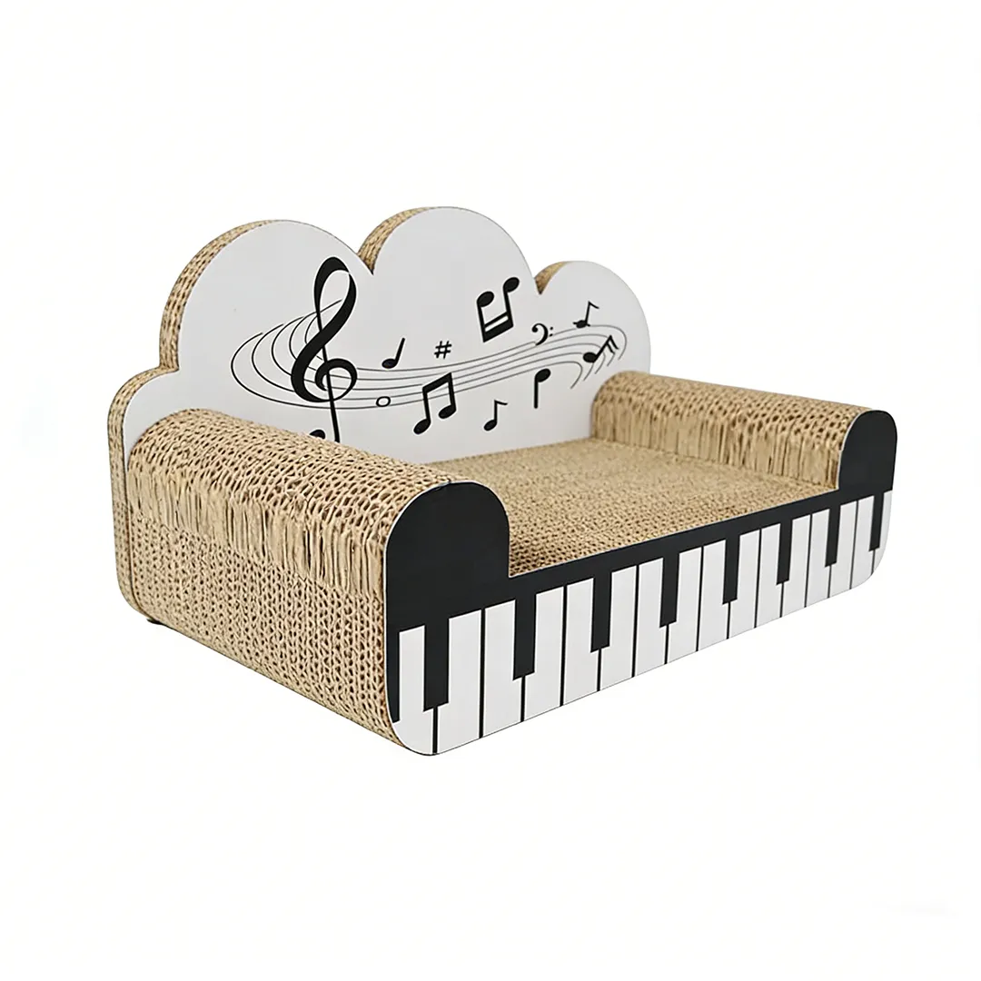 Individuell gestalteter Katzenkratzbaum für Sofas mit Klaviertasten und Musiknoten ZB-0080 3
