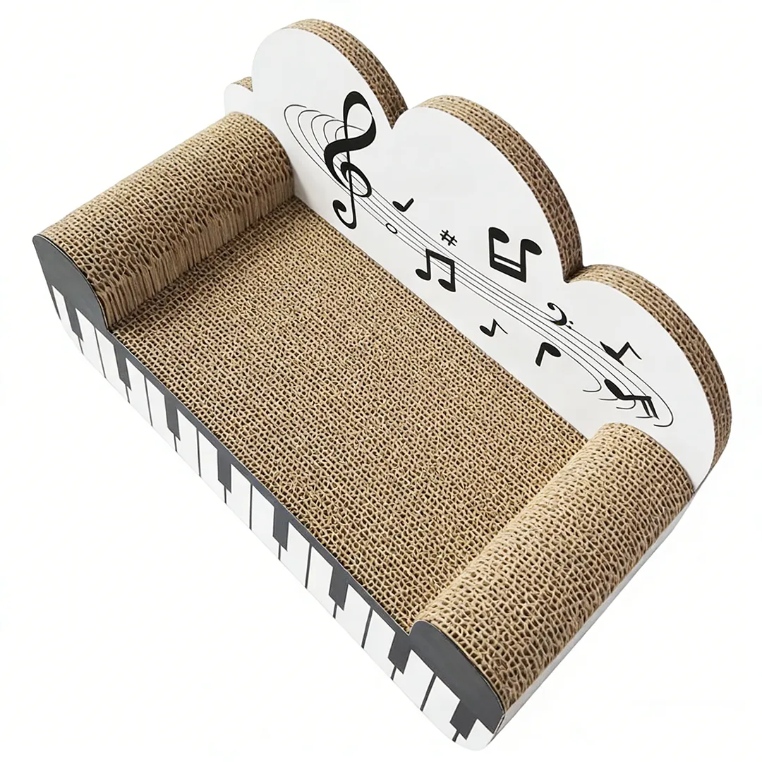 Individuell gestalteter Katzenkratzbaum für Sofas mit Klaviertasten und Musiknoten ZB-0080 2