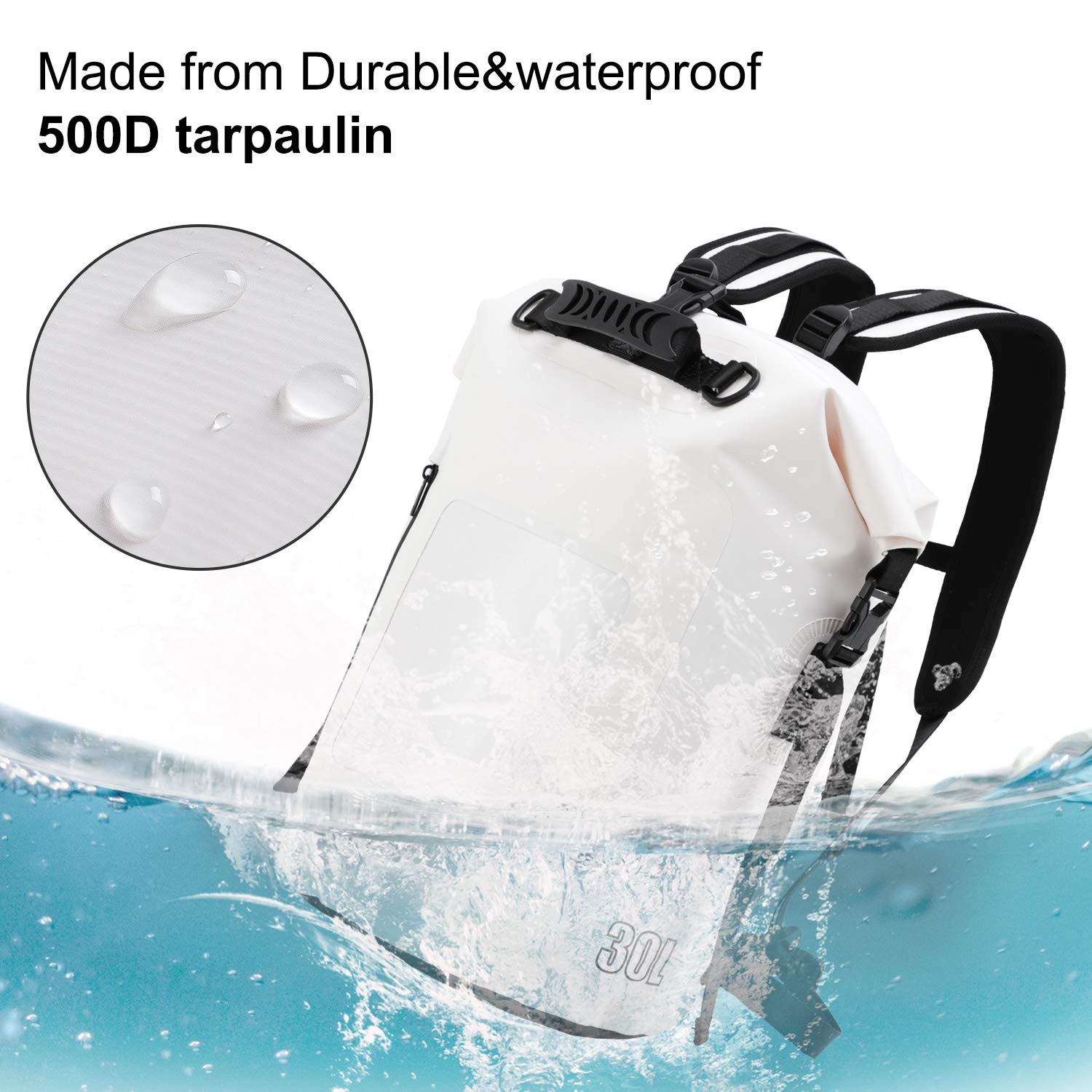 Top Quality PVC Custom Logo Waterproof Camping Dry Bag Backpack10L 20L  30L TO 200L for Outdoor Hiking 1