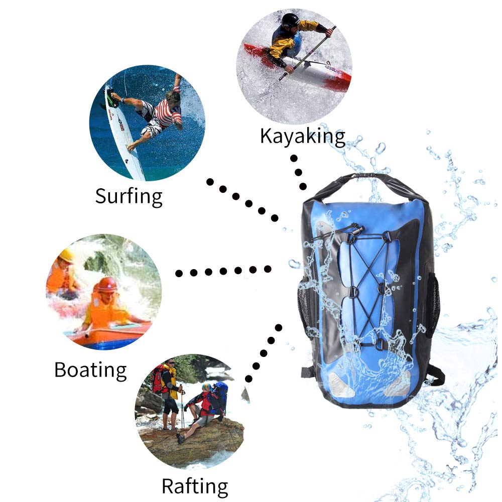 Good quality waterproof Boating Floating Hiking dry bag Wet camping backpack Outdoor Polyester custom color logo 5