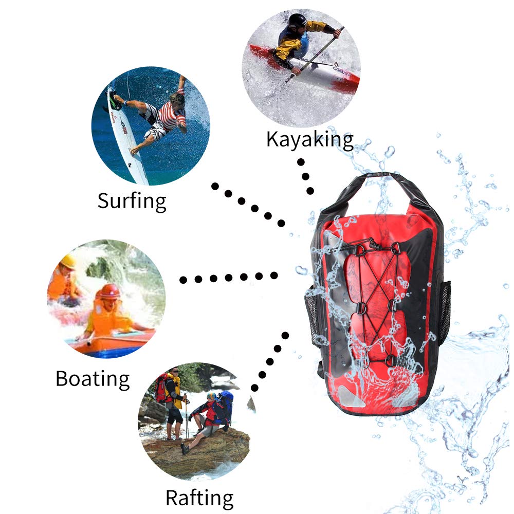 Quality Reflective Gas Tight  Float Drifting  Hike  Accessories 500D PV Outdoor Hiking Boating Waterproof Backpack Dry Bag 6